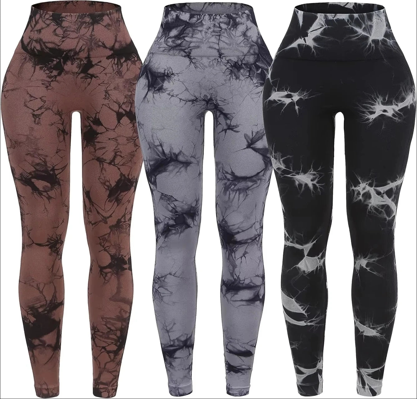 Leggings deportivos para mujer, sin costuras, cintura alta y efecto push up