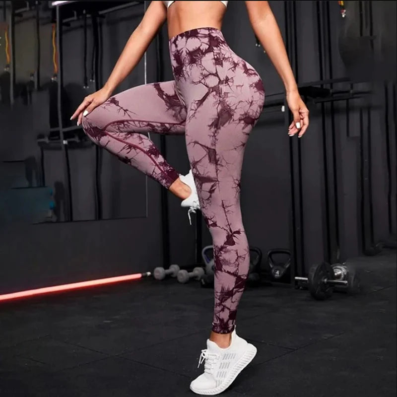 Leggings deportivos para mujer, sin costuras, cintura alta y efecto push up