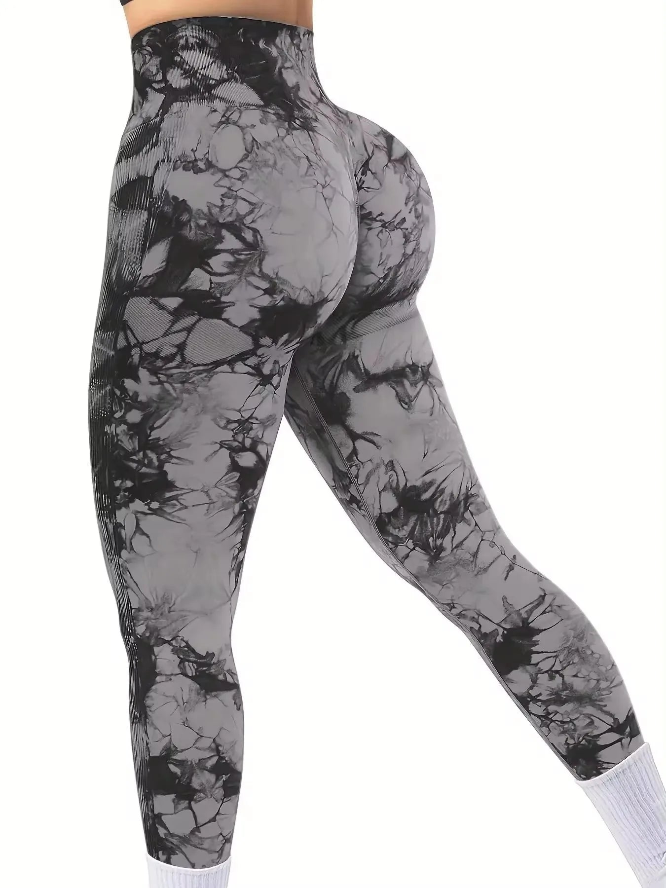 Leggings deportivos para mujer, sin costuras, cintura alta y efecto push up